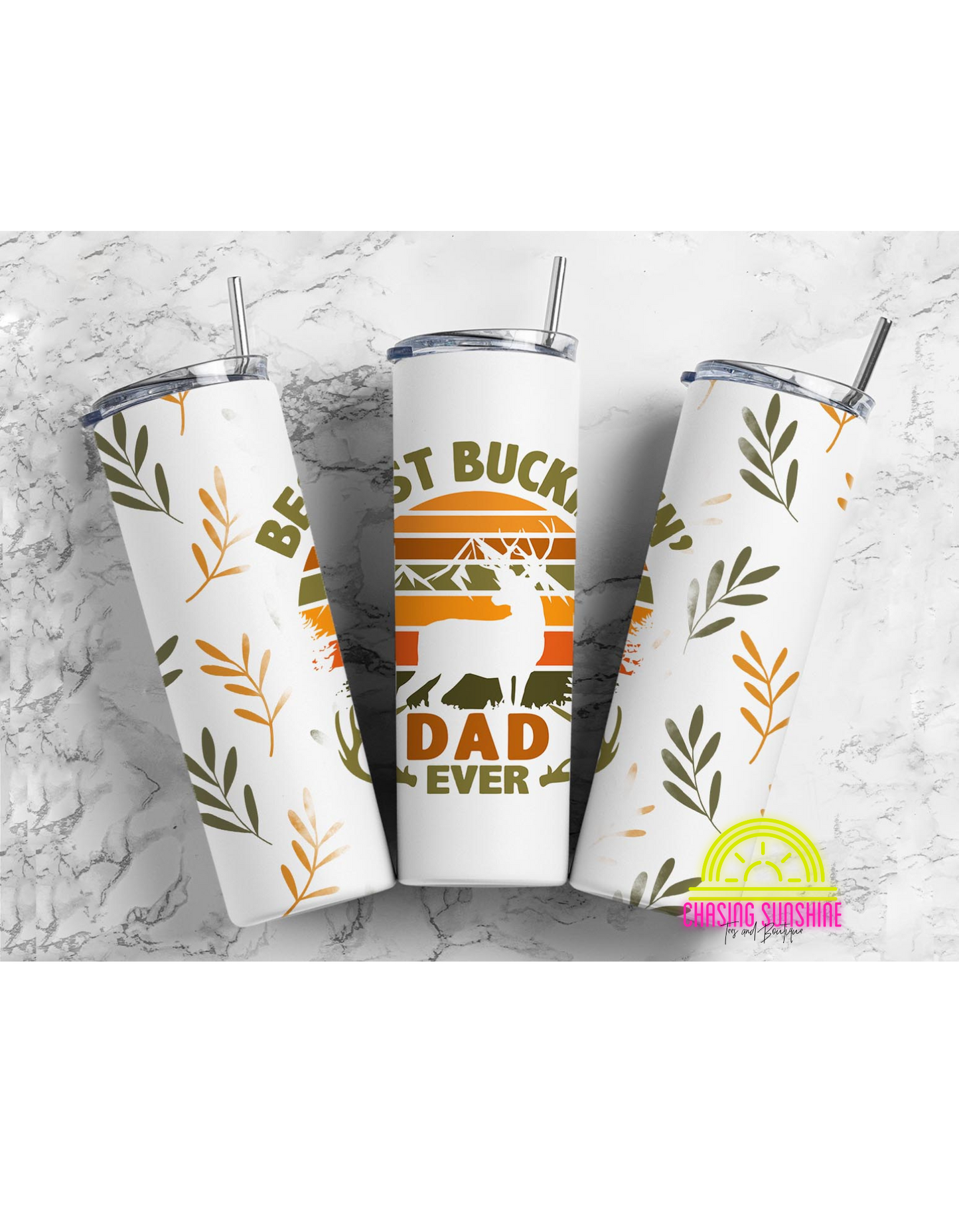 Best Bucking Dad Ever (white background)