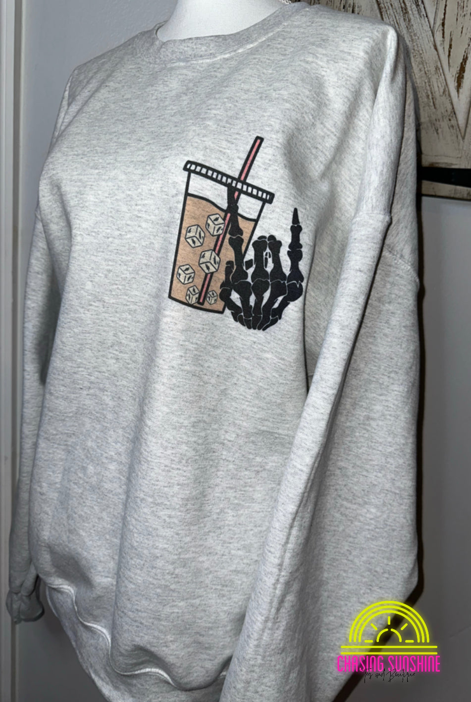 Fueled By Iced Coffee and Anxiety Crewneck