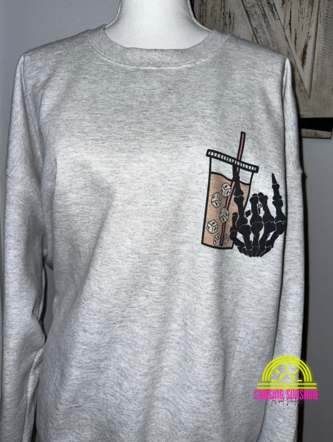 Fueled By Iced Coffee and Anxiety Crewneck