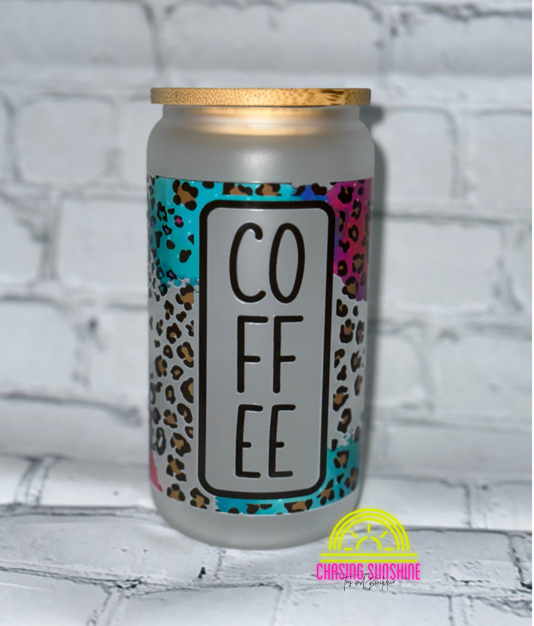Leopard Coffee 16oz Libby cup