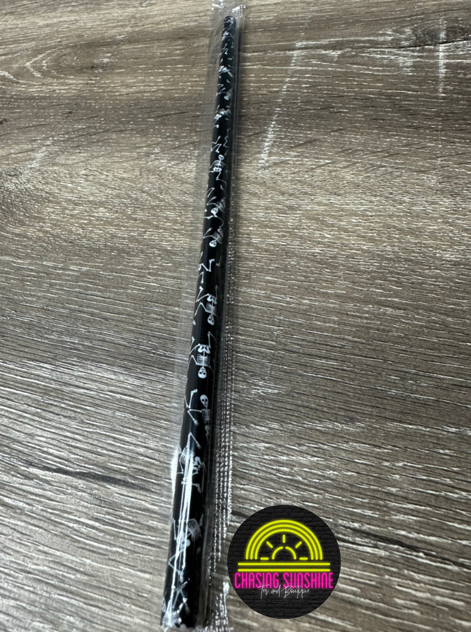 Skellie Print 10" Reusable Plastic Straw