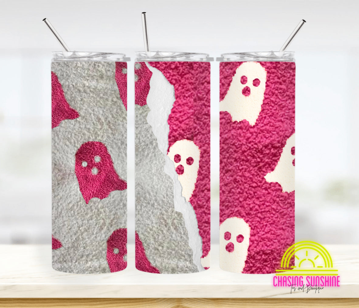 Viral Half Pink Half White Ghost Blanket