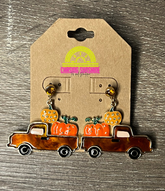 Fall Truck Earrings