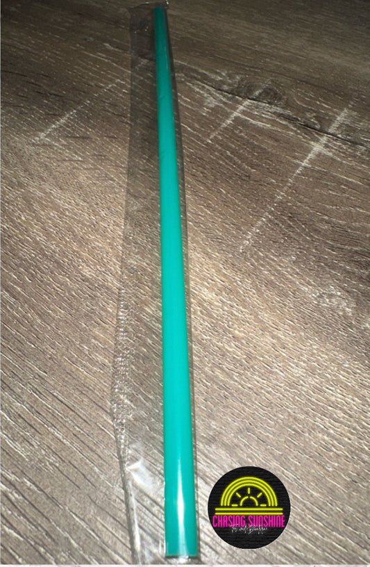 Teal to Blue Color Changing 10” Reusable Plastic Straw
